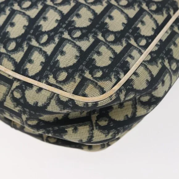 Authentic Christian Dior Trotter Canvas Shoulder Bag Navy - Picture 8 of 16